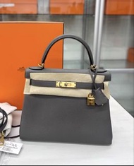 Hermes 8F 錫器灰Kelly28  U刻 stamp U Etain kelly 28 GHW