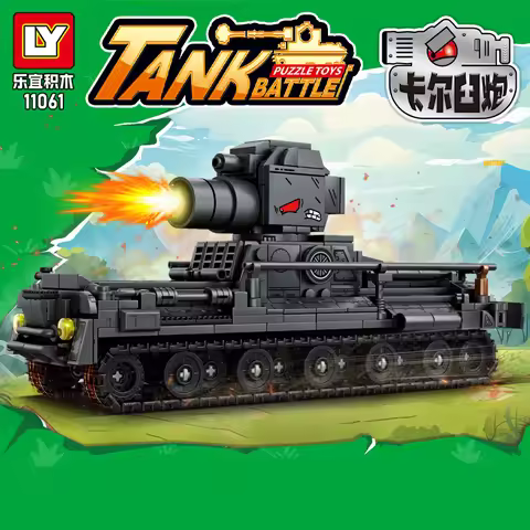 MOC War Games World of Tanks Building Blocks WW2 Military Battle Army KV44 KV99 Karl Tank Model Rota