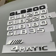 3d ABS Logo GLB35 GLB200 GLB250 GLB220d Emblem Letters Car Trunk Badge Sticker For Mercedes Benz GLB