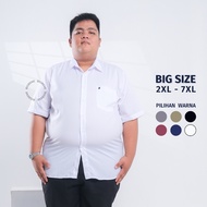 KEMEJA Shirt Men's SizeBIG Short Sleeve Premium Men's Shirt Jumbo Size XXL 3XL 4XL 5XL 6XL 7XL