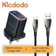 Mcdodo MCDODO CH 2170 30W 2C+1A Digital Display Fast Charger UK Plug CA 3460 7360 7410 6790 6200 Pho