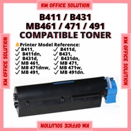 OKI Compatible Drum  / Toner B431 B411 B411d B411dn B431d B432dn MB461 MB471 MB471w MB491 44574303