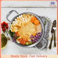 Mlinstudio Korean Stainless Steel Anti-overflow Pot Fried Chicken Snack Instant Noodle Hot Soup Army Wok Portable Outdoor (natural Color 20cm) Home Seafood Metal Pots Big Work on Dishwasher Safe Cookware Pasta