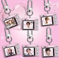 K‐pop C2ortis Keonho keychain, cute kawaii camera shape, acrylic material, SEONGHYEON JUHOON JAM