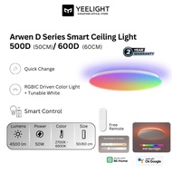 Yeelight Arwen Ceiling Light D500/D600 (RGBIC + QUICK CHANGE + BACK LIGHT) Google Home, Alexa