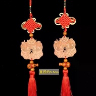 2026 New Product Peach Wood Mandarin Duck Hanger Carved Mandarin Duck Mahogany Mandarin Duck Car Han