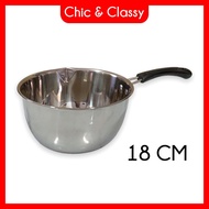 PANCI SUSU || Panci Susu Milk Pot 20cm / 18cm / Panci Saus Stainless Steel Milk Pan / Q2 020 / Q2 01