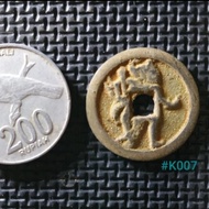 Gobog Wayang seri kecil - Arjuna K007 - gobok - kepeng - pis bolong - koin