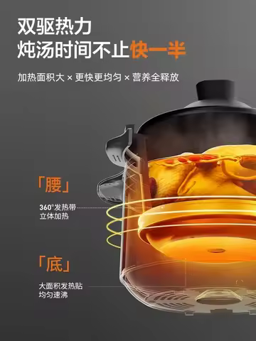 220V Joyoung Electric Stewpot Ceramic Fully Automatic Soup Maker Porridge Cooker Slow Cooker AG