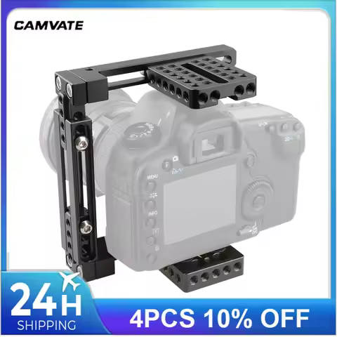 CAMVATE Camera Cage Rig For Canon 60D/70D/80D/5D MarkII 5D MarkIII/5DS/5DSR/Nikon D3200/D3300/D610/D