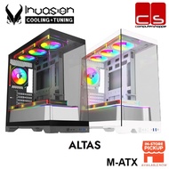 INVASION ALTAS ATX PC PC CASES M-ATX  WITH 4 ARGB FLASHLUX FAN (WHITE & BLACK)