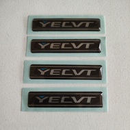 YECVT Nmax Turbo & Aerox Turbo Embossed Sticker Size 6 x 1