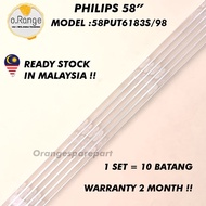 58PUT6183S/98 PHILIPS 55" LED TV BACKLIGHT(LAMPU TV)PHILIPS 55 INCH LED TV BACKLIGHT 58PUT6183S 58PU