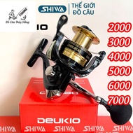 Deukio QM Fishing Reel, Metal Vertical Fishing Reel Soak/Lure Fishing Reel Size 2000/3000/4000/5000/