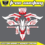 Decal Stiker Custom Klx BF Putih Merah Full Body