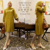 Baju Najwa Tunik Polos Tunik Rayon Twill Premium Lengan Balon
