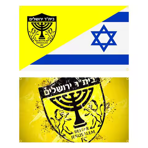 90x150cm Half FC Beitar Jerusalem Half Israel Flag Polyester Printed Football Game Home Outdoor Bann