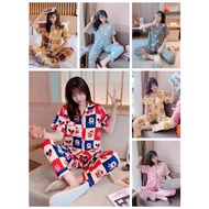 HARGA MURAH DARI BORONG HIGHT QUALITY PYJAMAS~BAJU TIDUR BERKOLAR LENGAN PENDEK DEWASA / PAJAMAS ADU