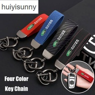 HYS Land Rover Car Logo Key Chain Suede Carbon Fiber  Pure Color Key Ring Fashion Buckle For Freelan