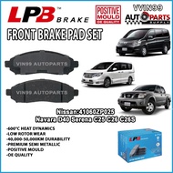 [Front Brake Pad] Nissan Navara D40 Serena C25 C26 C26S Murano Z50 LPB Premium Semi Metallic Euro St