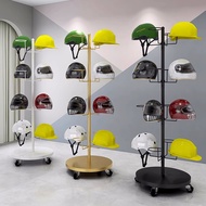 Motorcycle Helmet Display Helmet Floor Rack Workshop Site Hatstand Storage Rack with Wheels