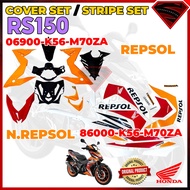 100% ORIGINAL HONDA RS RS150 V1 RS150R RS 150 COVERSET COVER SET / STRIPE SET REPSOL 06900-K56-M70ZA