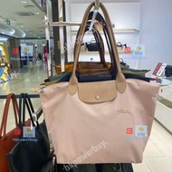 新款 longchamp 龍驤 女士藕粉餃子包花粉大號 認準hkpowerbuy.賣家 手袋 斜孭袋 背囊