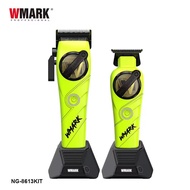 WMARK NG-8613KIT ปัตตาเลี่ยนใหม่พร้อมแท่นชาร์จชุดกรรไกรไฟฟ้าพิเศษสำหรับร้านทำผม