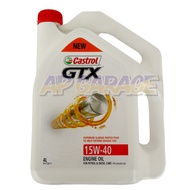 CASTROL GTX 15W40 Engine Oil For Petrol & Diesel Cars 4 Litres 4L Minyak Hitam