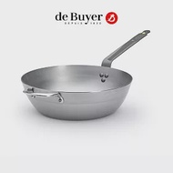 法國【de Buyer】畢耶鍋具『原礦蜂蠟系列』法式傳統單柄深煎炒鍋32cm