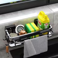 Sponge Holder Kitchen Sink Organizer Rack Dishwashing Cloth Holder Hanging Drain Rack Caddy Storage 