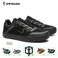 Sandugo Mountain Bike Enduro D/H Shoes Are Suitable For All SPD And Flat Pedals Bicycle Shoes.High Q