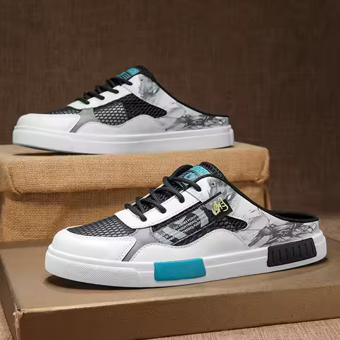 Big Size 47 Luxury Men Half Slippers Sandals Comfortable Casual Shoes Men Fashion Sneakers Anime Men