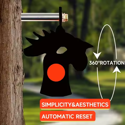 Metal Rotating Tree Target Shooting Simple Set Animal Shaped Target Gun Accessories Stainless Steel 