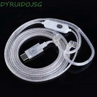 DYRUIDOJSG KZ Headphones Cable, Silver-Plated High-purity KZ Type-C Cord, For KZ ZS10 PRO Gold-plate