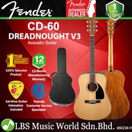 Fender CD-60 Dreadnought V3 Acoustic Guitar Walnut Fretboard with Case - Natural (CD60)