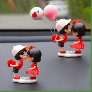 caislongs  Figurines Home Decor Valentines Day Cake Decoration Kissing Couple Ornaments Wedding Car Decorations Sculpture Dashboard Accessories Lovers