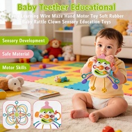 Baby 6 Bulan Mainan Baby Pull String Teether Toy Baby 4 Month Sensory Clown