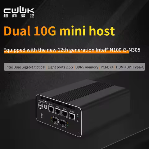 12th Gen 2*10G SFP Intel i3-N305 N100 4x i226-V 2.5G Firewall Appliance DDR5 NVMe Proxmox Server Sof