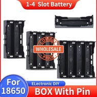 [ Wholesale ]1/2/3/4 Slots Battery Container / 3.7V Battery Holder Storage Box / DIY Batteries Clip with Hard Pin / 18650 Power Bank Hard Cases / Durable Battery Container