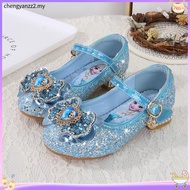 Kids Girl Shoes Frozen Elsa Shoes Crystal  Princess Sandals High Heels Soft Bottom Children Party Sh