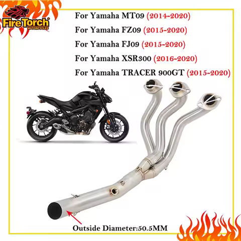 For Yamaha MT09 FZ09 FJ09 XSR900 TRACER 900 GT 2014 - 2020 Motorcycle Exhaust Escape Systems Modify 