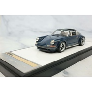 [Ready Stock] make up 1/43 Porsche singer 911 (964) targa navy blue Original Package Flawless, Almos