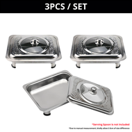 HOMEKING | 5 Set 34x28 BUFFET EMBOSSED /BUFFET TRAY SET / BUFFET FOOD TRAY / SERVING TRAY /FOOD PAN 