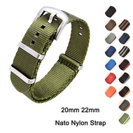 High-quality Nato nylon watch strap 18/20/22/24mm suitable for Omega Seamaster 300 soft nylon bracelet 20mm for Samsung Galaxy watch 42mm/active 40 44 mm 22mm for Samsung Gear S3/Galaxy watch 46mm