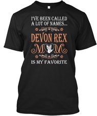 Men T Shirt Devon Rex Cat Mom Is My Favorite Name tshirt XS-4XL-5XL-6XL