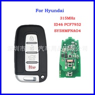 Sesuai untuk Kawalan Jauh Kunci Kereta Hyundai 4-butang FCC:SY5HMFNA04 ID46 315Mhz