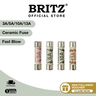 [APPROVED CERTIFIED] Ceramic Fuse Bundle BS1362 3A 5A 10A 13A 15A Amp 6MM × 25MM