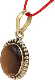 Green Velly Tiger Eye Gemstone Pendant with Lab Report for Men and Women