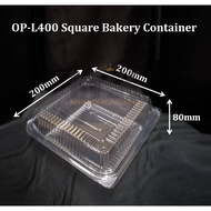 OPS-L400 / OP-L400 ( 6" ) SQUARE CAKE TRAY- BUTTER CAKE/ PLASTIC TRAY/BAKERY DISPOSABLE PLASTIC BOX/